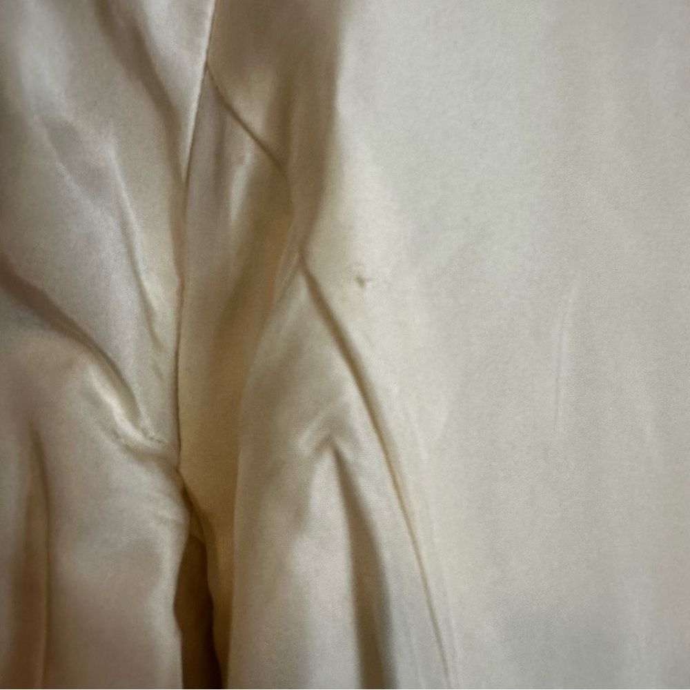 Nina McLemore Metallic Stitch Windowpane Tweed Ivory Silk Lined Blazer - Picture 10 of 16